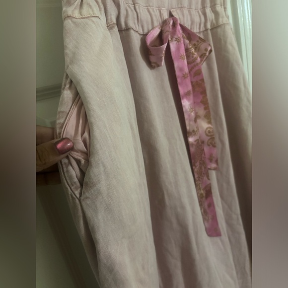 Free People Roucha Denim Maxi Dress In Pale Mauve Size XS - Picture 10 of 16